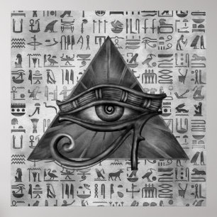Poster Olho egípcio da arte de Horus - de Wadjet Digital