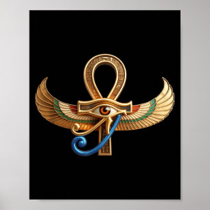 Poster Olho egípcio de hórus ankh egito arqueólogo