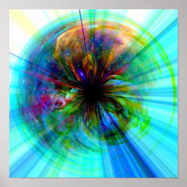 Pôster Olho na Arte Espacial Digital Única de Orion (Frente)