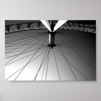 Pôster Olho Negro e branco de Londres