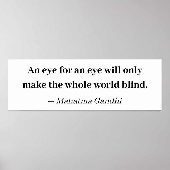 Poster Olho por olho faz o mundo cego (Frente)