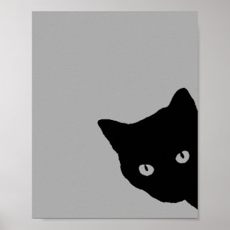 Poster Olho Preto para o Lado do Gato