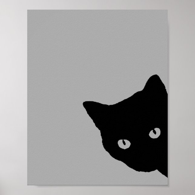 Poster Olho Preto para o Lado do Gato (Frente)