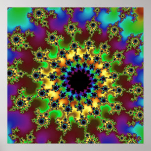 Pôster Olho Verde arco-íris