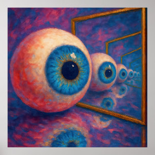 Poster "Olhos Além Do Sempre" - Um Retrato Surreal