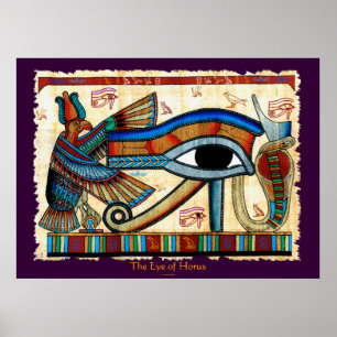Pôster OLHOS DA HORUS Wadjet Art Egípcia