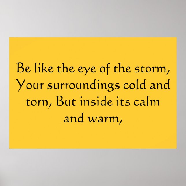 Poster Olhos da tempestade (Frente)