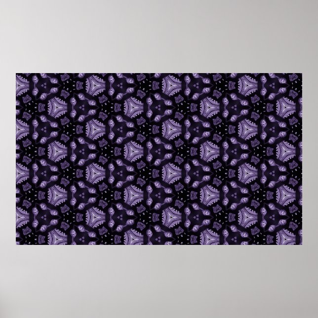 Poster Olhos de abstrato art e padrão de aquarela de diam (Frente)