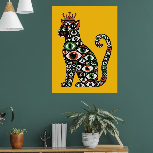 Poster Olhos de Gato Coroados (Sala de Estar 1)