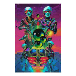 Pôster Olhos de Oração Voam pelos Céus Astrais