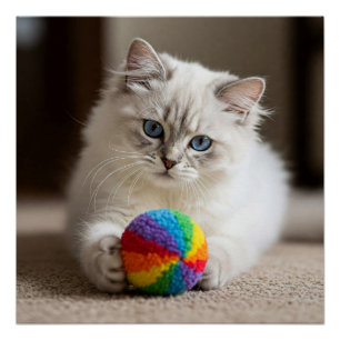 Pôster Olhos de Safira e Diversão Colorida