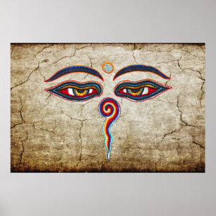 Poster Olhos do der Weisheit de Buddha/Augen