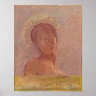 Poster Olhos Fechados (Redon 1899)