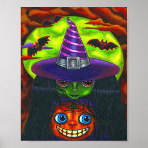Poster Olhos Grandes das Bruxas de Bruxas Verdes