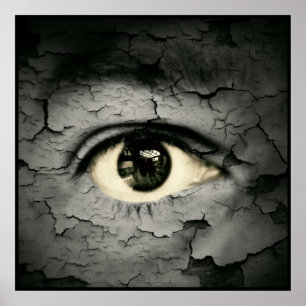 Poster Olhos humanos cercados por película