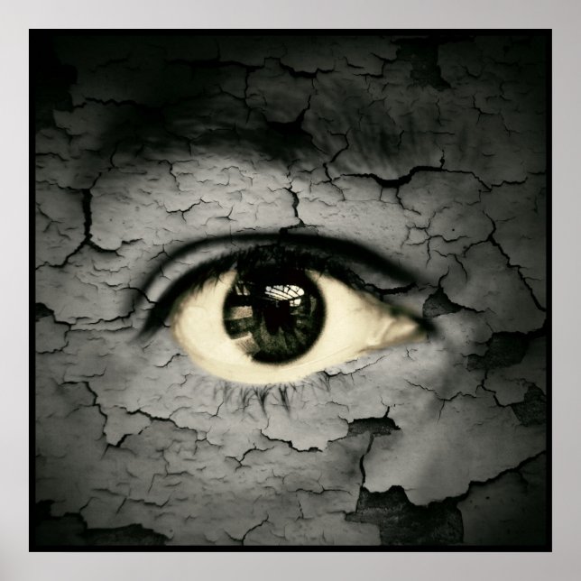 Poster Olhos humanos cercados por película (Frente)