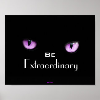 Poster Olhos Inspiracionais legal e Motivacionais de Gato