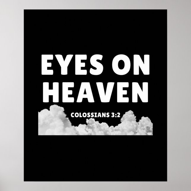 Poster Olhos no Céu - Colossianos 3:2 (Frente)