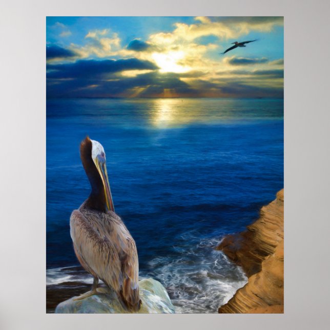 POSTER OLHOS SUNSET DE UM PELICAN (Frente)