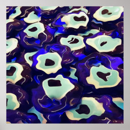 Poster Olhos Turcos Boncuk Formaram Arte Bizarra Amuleta