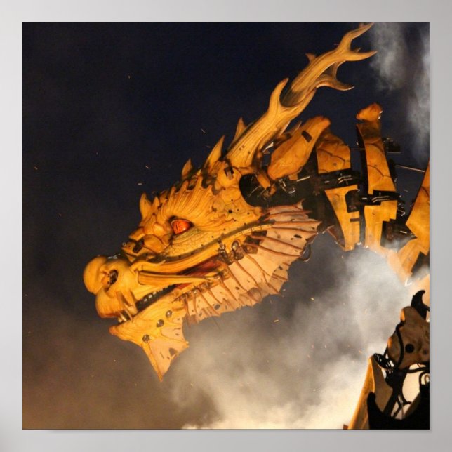 Poster Olhos Vermelhos da Cabeça de Dragão (Frente)