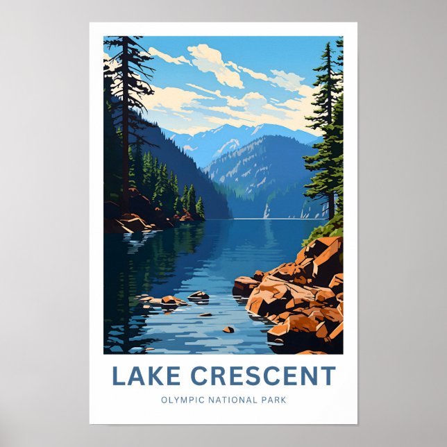 Poster Olimpiadas do Lago Crescent National Park Viagem I (Frente)