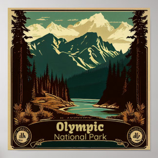 Poster Olimpiadas National Park Square Vintage