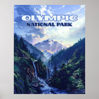 Olimpiadas National Park Washington Mounts Vintage