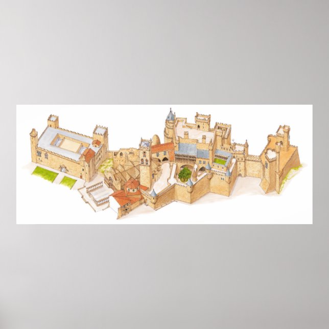 Poster Olite Castle. Navarra Spain (Frente)