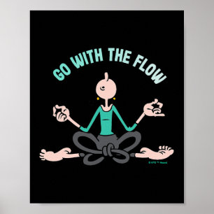 Poster Olive Oyl vai com o fluxo' Yoga para o Dia da Huma