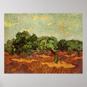 Pôster Oliveiral, Céu Azul Pálido por Vincent van Gogh