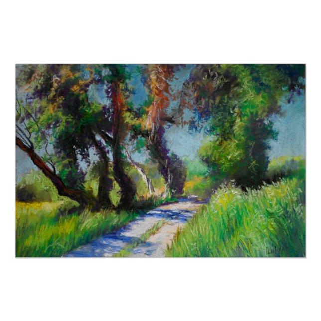 Pôster Oliveiral Pastel Iluminado pelo Sol (Frente)