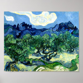 Poster Oliveiras com Alpilles (1889) Van Gogh de arte fin