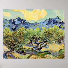Poster Oliveiras com Alpilles por Vincent van Gogh