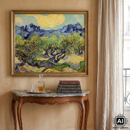 Poster Oliveiras com Alpilles por Vincent van Gogh