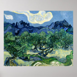 Poster Oliveiras de Van Gogh com o Cartaz Alpilles