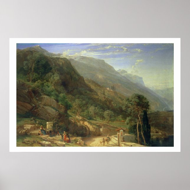 Pôster Oliveiras de Varenna, Lago Como, Itália, 1861 (o) (Frente)