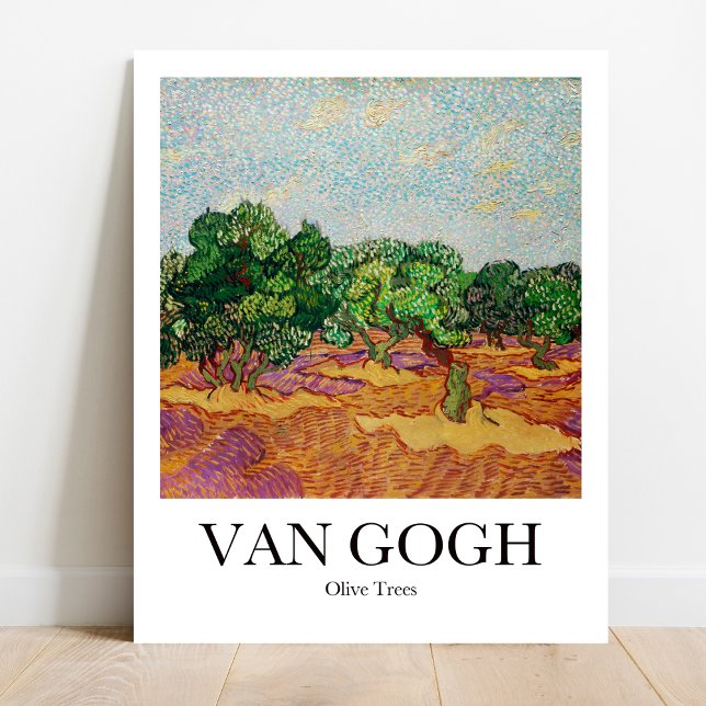 Poster Oliveiras por Vincent Van Gogh (Van Gogh's Sun-Kissed Olive Trees: Bold & Beautiful Poster! )