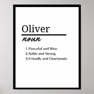 Poster Oliver, Menino Definição de Nome Personalizado