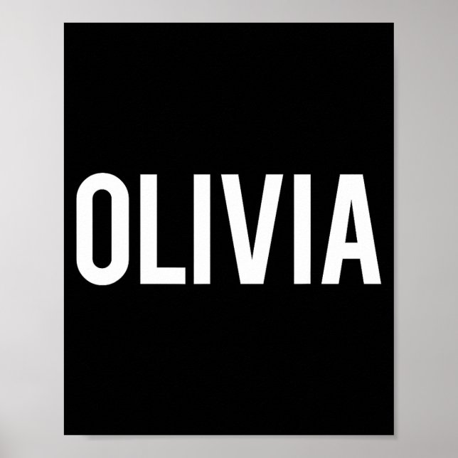 Poster Olivia - Cool New Funny Name Fan Gift Tee  (Frente)