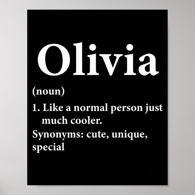 Poster Olivia Name Definition Funny D  (Frente)