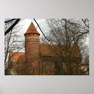 Poster Olsztyn Medieval Gothic Castle