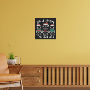 Poster Om É Onde Os Gatos São Férias Festivas