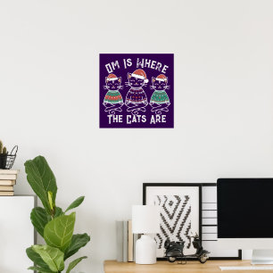 Poster Om É Onde Os Gatos São Férias Festivas