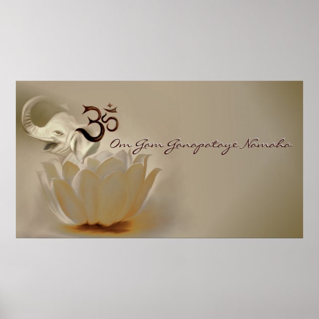 Pôster Om Gam Ganapataye Namaha - Mantra (Frente)