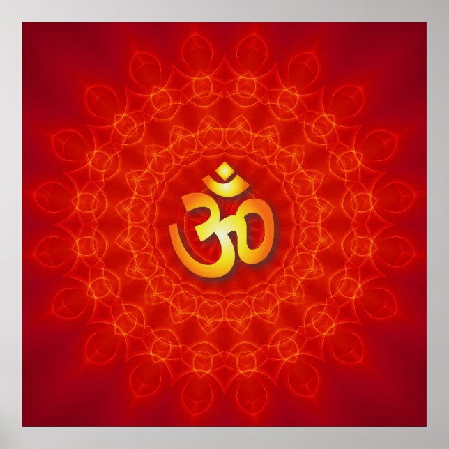 Pôster Om Mandala Design (Frente)