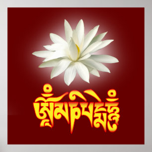 Pôster Om mani padme hum mantra