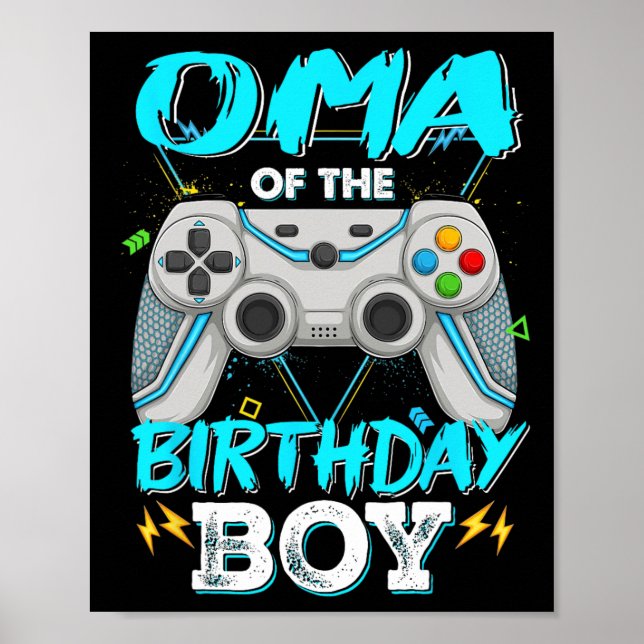 Poster Oma Do Aniversário Jogo De Vídeo Que Combina (Frente)