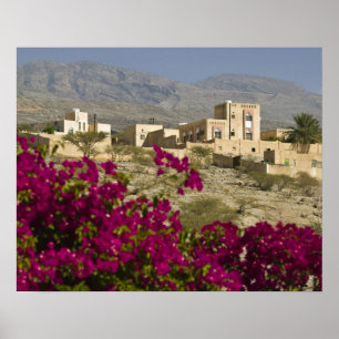 Pôster Omã, Montanhas Hajar Ocidentais, Al Hamra. Cidade