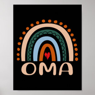 Poster Oma Rainbow Avó Bonita Dia de as mães Engraçado Om